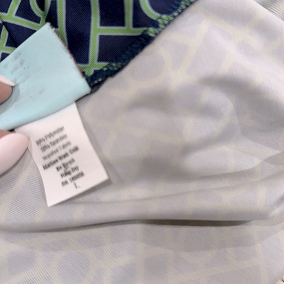 Haley & the Hound Geometric Green Sleeveless Dress size large - Picture 5 of 5